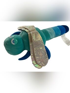 VTG Montgomery Wards Dragonfly Insect 17" Plush Iridescent Wings Blue Green Ward
